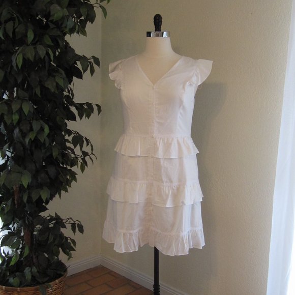 Gal Meets Glam Anna Ruffle Tiered Mini Dress NWT - Picture 4 of 12